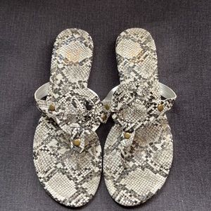 Maker’s Medallion Snake Print Sandals 10
